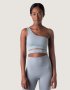 Organic Pristine Asymmetrical Sports Bra - Grey - Small