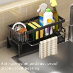 Versatile Kitchen Sink Organizer - Countertop Storage Rack For Sponges Utensils & More - Perfect For Bathroom & Kitchen Organiza