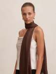 Harriet Pleated Scarf - 0 Chocolate