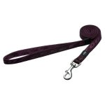 Rogz Alpinist Medium 16mm Matterhorn Fixed Dog Lead - Purple