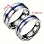 1PC New Titanium Steel Ring Men's 6/8MM Fashion Titanium Steel Glossy Ring