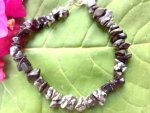 Snowflake Obsidian Chip Stone Bracelet A272