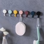 10PCS Adhesive Wall Hooks Key Hooks Coat Hangers Waterproof Utility Hook Self Adhesive Towel Hook For Kitchen Bathroom Bedroom E