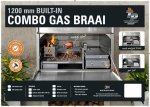 Tp 1200mm Big Box Build In Braai In 430 Stainless Steel - Gas Combo Option TP14875