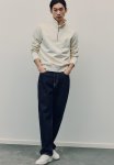 Regular Fit Zip-top Sweatshirt - Cream