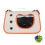Portable Pet Carrier Bag For Cats/dogs With Collapsible Travel Bowl -orange