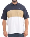 Mens Stripe Golfer - 10XL Nvy kaki