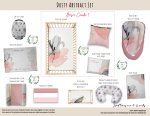 Cot Duvet Bedding Dusty Abstract Set