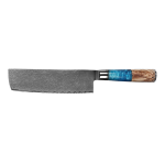 Premium 7 Nakiri Knife W/ Resin Handle & Damascus Blade