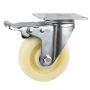 Yellow Rubber Trolley Wheel 360 Degree Swivel Caster Wheel