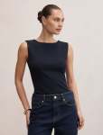 Frankie Boat Neck Tank Top - XL Navy