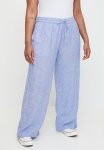 Cotton On Plus Haven Wide Leg Pant - Asher Stripe Blue