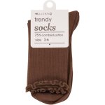 Clicks Trendy Socks Solid Brown With Edge 3-6