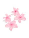 Pink Acrylic Frangipani Flower Drop Earrings
