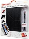 Promate Ifold.air Multi-foldable Case Stand Stylus And Screen Protector For Ipad Air Black Retail Box 1 Year Warranty