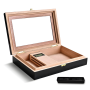 Cigar Humidor Cigar Storage Box With Digital Hygrometer Humidifier