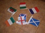 AZ FLAG Rugby 6 Nations Championship 6 Meters Bunting Flag 18 Flags 9" X 6" - Rugby Cup String Flags 15 X 21 Cm