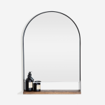 Emerging Creatives Bo Arch Mirror W shelf - Dark Oak