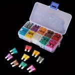 50 100PCS Car Fuse Kit Medium Size Fuse Blade Type Used For Ships Cars Trucks Trams Fuse Replacement 2A 3A 5A 7.5A 10A 15A 20A