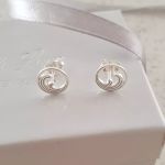 Josie 925 Sterling Silver Wave Earrings Small 8MM
