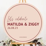 Circle Wedding Sign Foamboard Wedding Print
