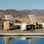 Crystal Pool Lounger With Arms