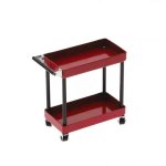 – 1 10 2-TIERED Rolling Metal Handy Shop Cart Red