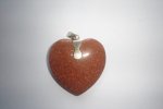 Sunstone goldstone .925 Sterling Silver Heart STSP22