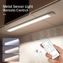 1PC Motion Sensor Under Cabinet Light LED Closet Lights With Remote 3 Color Dimmable Timer Magnetic USB Rechargeable Undercabinet Lights For Kitchen Battery Powered