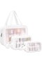 Senza Waterproof Transparent Travel Toiletry Bags White