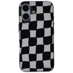 Black & White Wavy Checkerboard Phone Case - Compatible With Iphone
