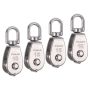 4 Pack M15 Lifting Single Pulley Block Stainless Steel Crane Swivel Hook