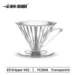 Coffee Accessories Pour Over Coffee Dripper With V02 Transparent