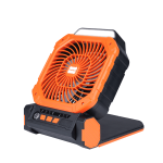 Solar Camping Fan With Light Rechargeable & Portable 4 Speeds