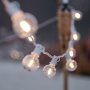 5M Classic String Lights 16 LED Bulbs White Cable