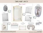 Noahs Ark Cot Bedding Set Neutral Beige Simple