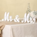Set White Mr & Mrs Sign For Wedding Table Large Mr And Miss Wooden Letters Party Decoration Head Table Wedding Wood Letter Just 