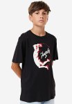 Printed Cotton T-Shirt - Black Multi