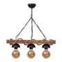 3 Light Indoor Vintage Rustic Wooden Pendant LIGHT-CD89