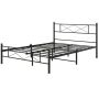 139X190 Cm Metal Bed Frame Double Durable Vintage For Bedroom