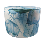 Blue Ocean Watercolour Jellyfish Ottoman