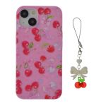 Cherry Design Phone Case With 3D Bow & Cherry Charm-compatible With Iphone