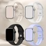 Silicone Sport Smartwatch Bands 4-PACK Water-resistant Replacement Wristbands With Butterfly Clasp Compatible With Apple Watch Series 1-9 Se And Ultra - No Battery Unisex Design