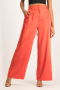 Sadie Satin Wide Leg Pant - Red - S