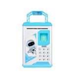 Kids Atm Fingerprint Password Lock Money Box - Blue