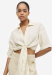 Tie-detail Blouse - Cream