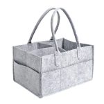 Baby Foldable Diaper Caddy Storage Holder Carrier Grey