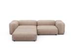 Three Module Chaise Sofa - Leather - Stone - 272CM X 220CM