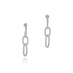 Lula Short Gate Earrings - 18KT White Gold Vermeil