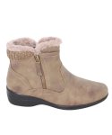Ladies Zip Detail Ankle Boot - 9 Brown